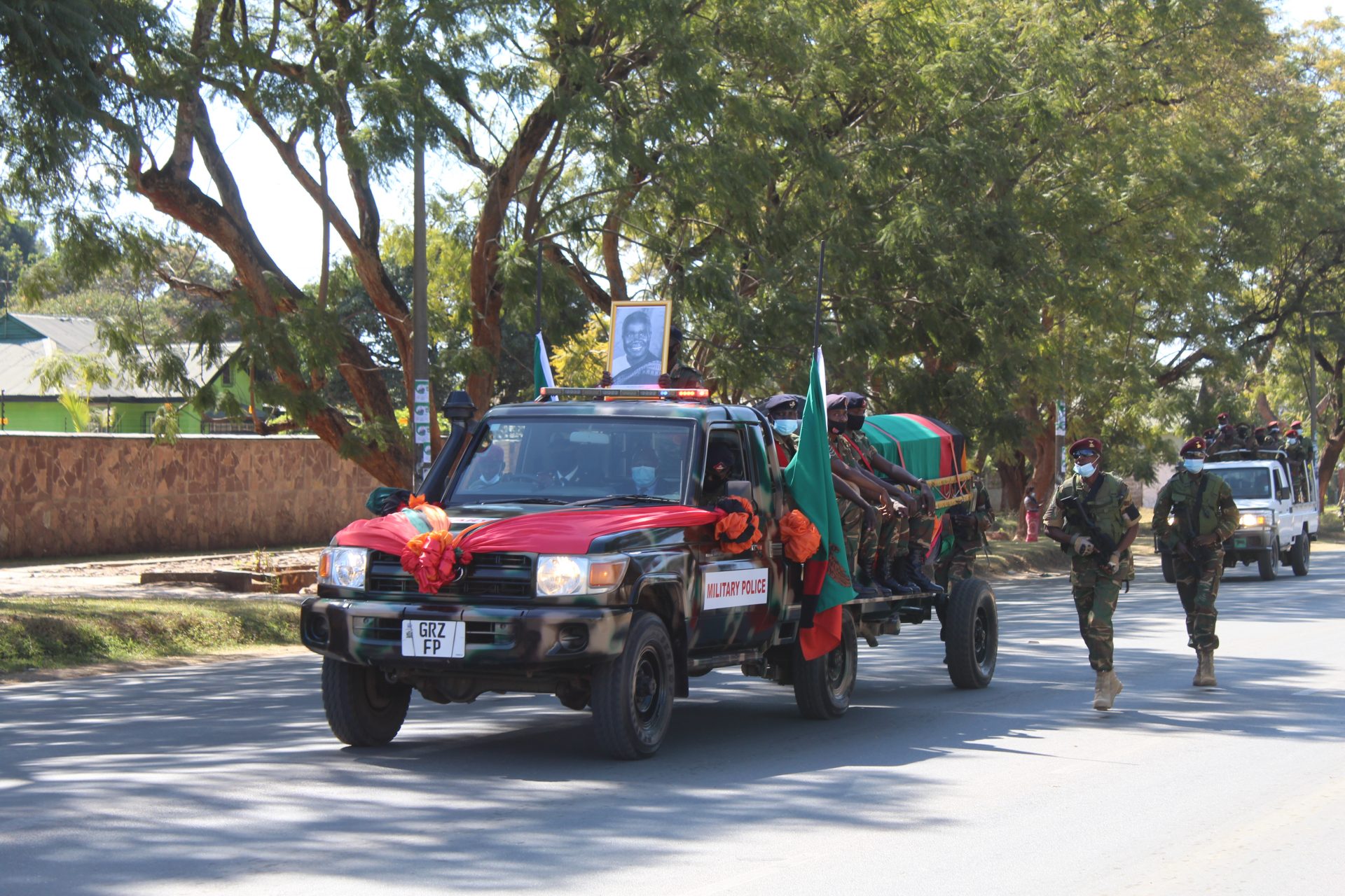 The remains of 1st Republican President arrive in Ndola.