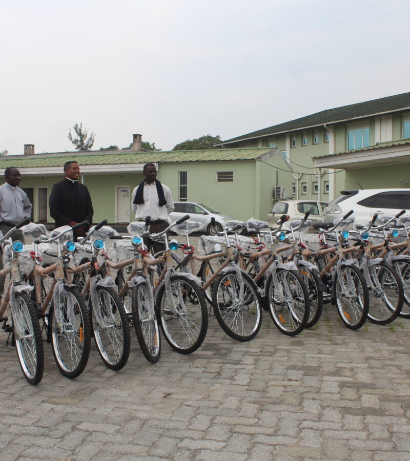 MISHIKISHI MISSION RECEIVES BICYCLES.