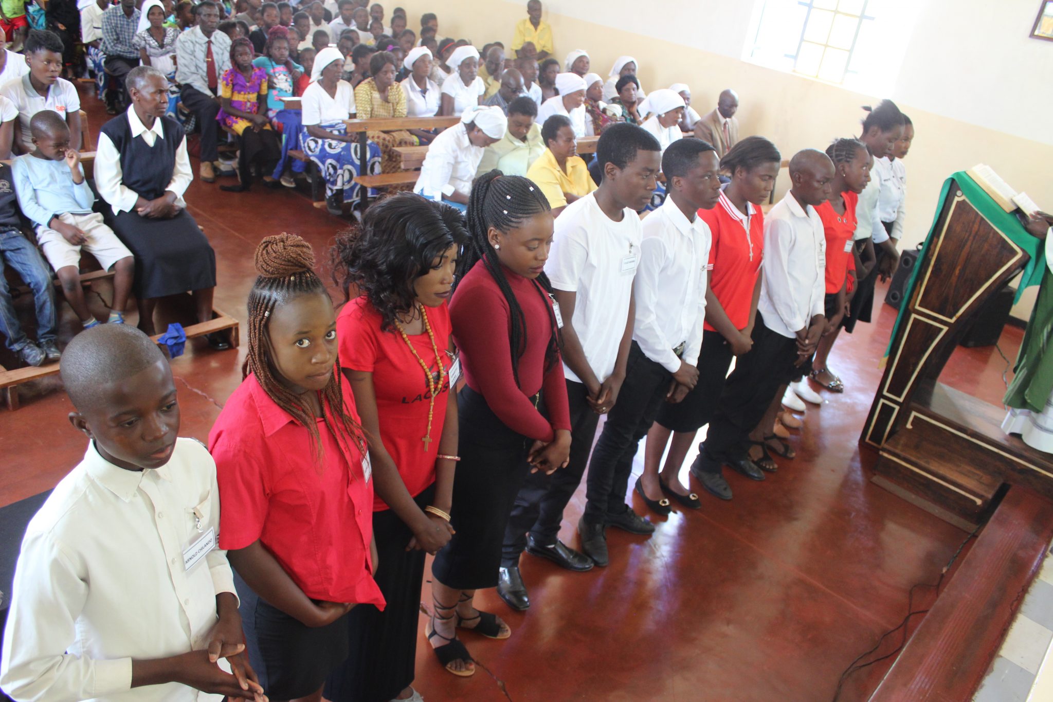 Butondo Parish – 12 apostles receive Holy Spirit.